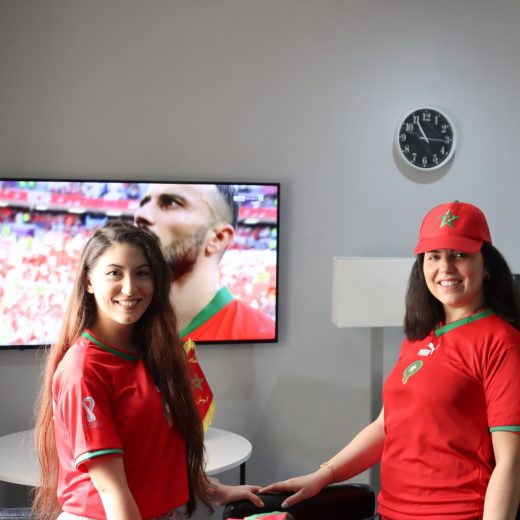 Morocco English Radio Team supporting Morocco Football team.